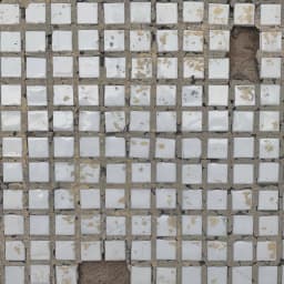 Replace damaged mosaic tile and regrout shower niche photo 1